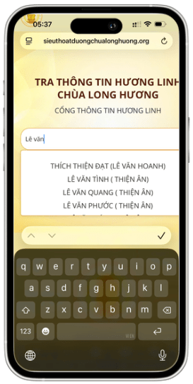 Tra cuu Huong Linh (Goi Y)